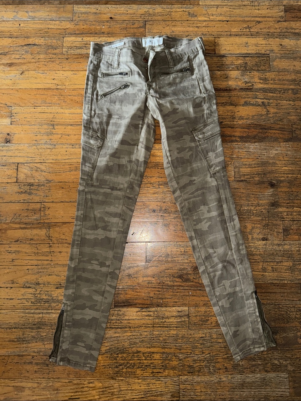 Lucky Brand Women's Green Camo Skinny Jeans